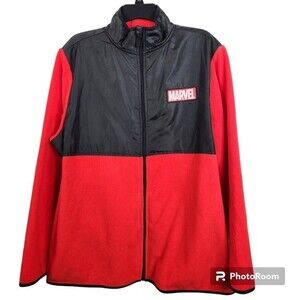Disney Japan Mens Full Zip Marvel Fleece/Windbreaker Size Large